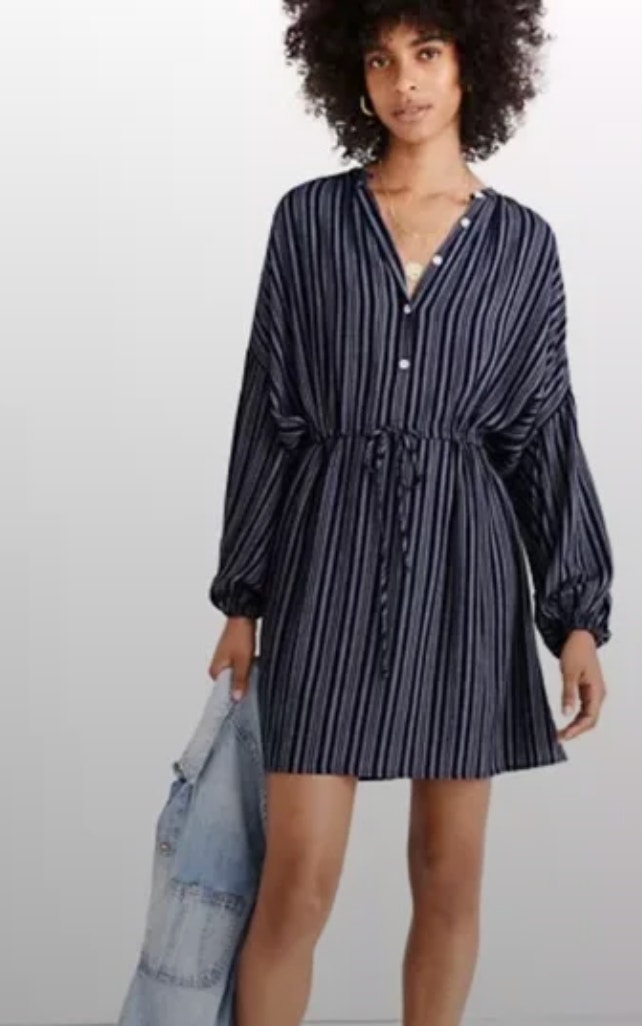 Madewell X Christy Dawn Striped Bonnie Mini Dress In Blue Size Small